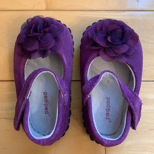 Purple Pediped flower baby shoes, 6-12 months💜